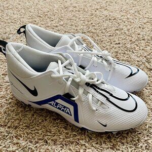 Nike Men's Alpha Menace 3 Shark Mid Football Cleats CV0582-101, Size 12 (New)